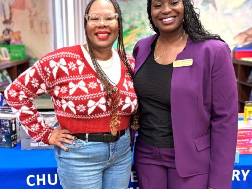 Chanae Clemons and Principal Monica Goree