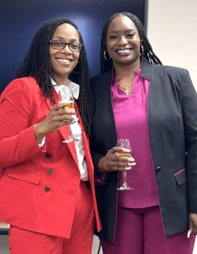 Bianja Smith and Clerk Chanae Clemons
